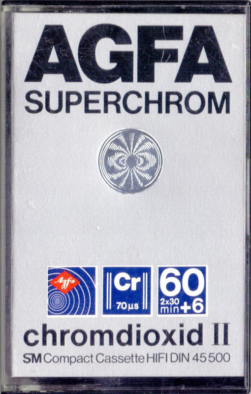Compact Cassette AGFA Superchrom 60+6 Type II Chrome 1980 Europe