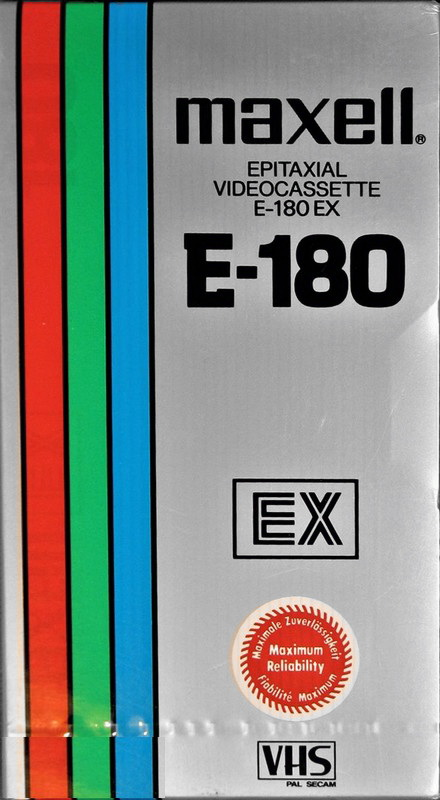 VHS, Video Home System Maxell EX 180 Type II Chrome 1984 Europe