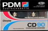 Compact Cassette PDM CD 90 Type II Chrome 1987 Europe
