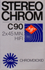 Compact Cassette AGFA Stereochrom 90 Type II Chrome 1972 Europe