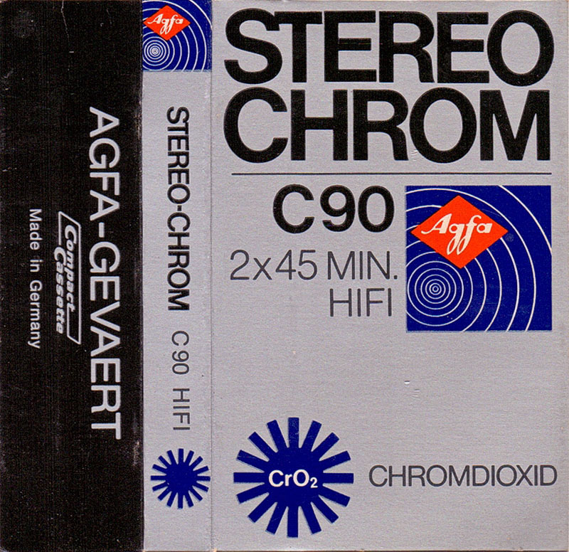 Compact Cassette AGFA Stereochrom 90 Type II Chrome 1972 Europe