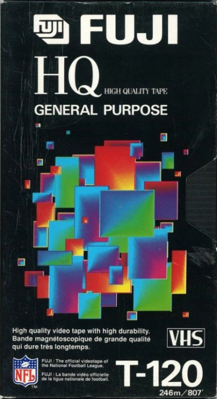 VHS, Video Home System Fuji HQ 120 "T-120HQ" Type I Normal Canada, USA