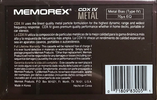 Compact Cassette Memorex CDX IV 90 Type IV Metal 1989 Canada, USA