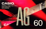 Compact Cassette Casio AG 60 Type I Normal 1990 Europe, USA