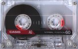 Compact Cassette Casio AG 60 Type I Normal 1990 Europe, USA
