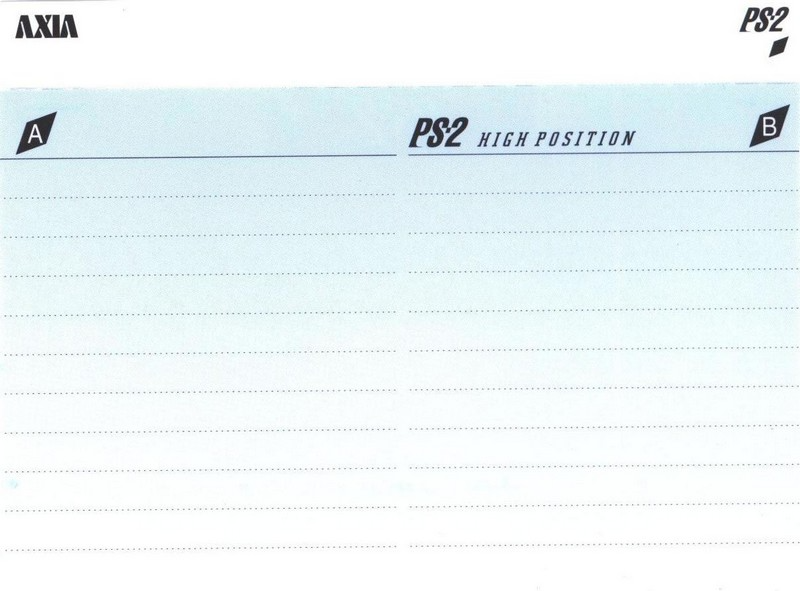 Compact Cassette AXIA PS-II / PS-2 54 "PS2J 54" Type II Chrome 1997 Japan