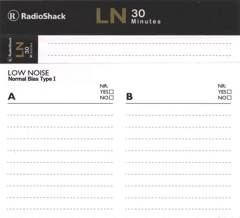 2 pack Radio Shack LN 30 Type I Normal 1997 USA