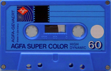 Compact Cassette AGFA SUPER COLOR 60 Type I Normal 1975 Europe