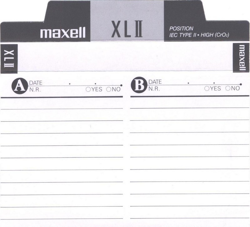 Compact Cassette Maxell XLII 90 Type II Chrome 1996 North America