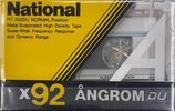 Compact Cassette National Angrom X-DU 92 "RT-X92DU" Type I Normal 1985 Japan