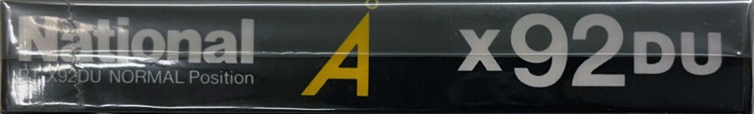 Compact Cassette National Angrom X-DU 92 "RT-X92DU" Type I Normal 1985 Japan