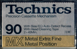 Compact Cassette Technics MX 90 "RT-90MX" Type IV Metal 1979 Europe