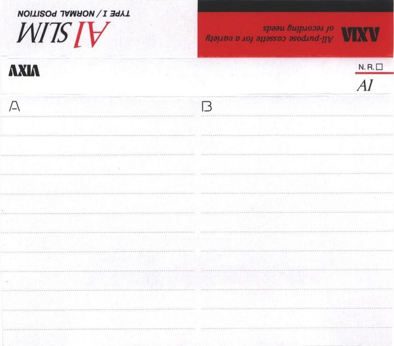 Compact Cassette AXIA A1 10 "A1S 10 Slim" Type I Normal 1991 Japan