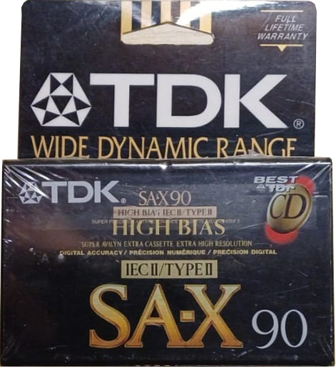 Blister TDK SA-X 90 Type II Chrome 1992 USA