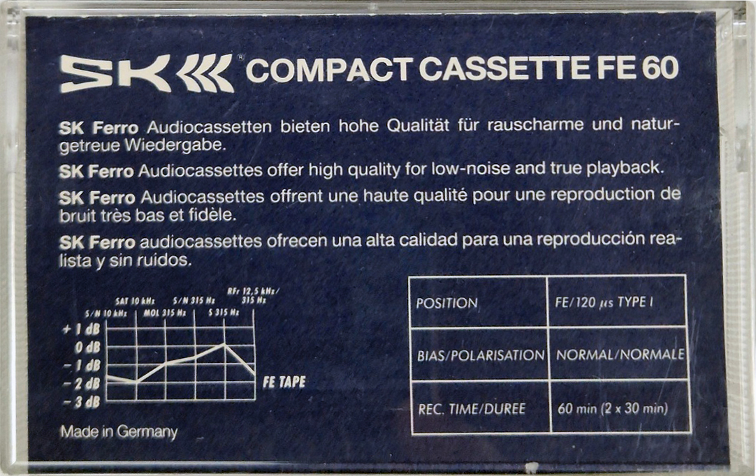 Compact Cassette SK FE 60 Type I Normal 1995 Europe