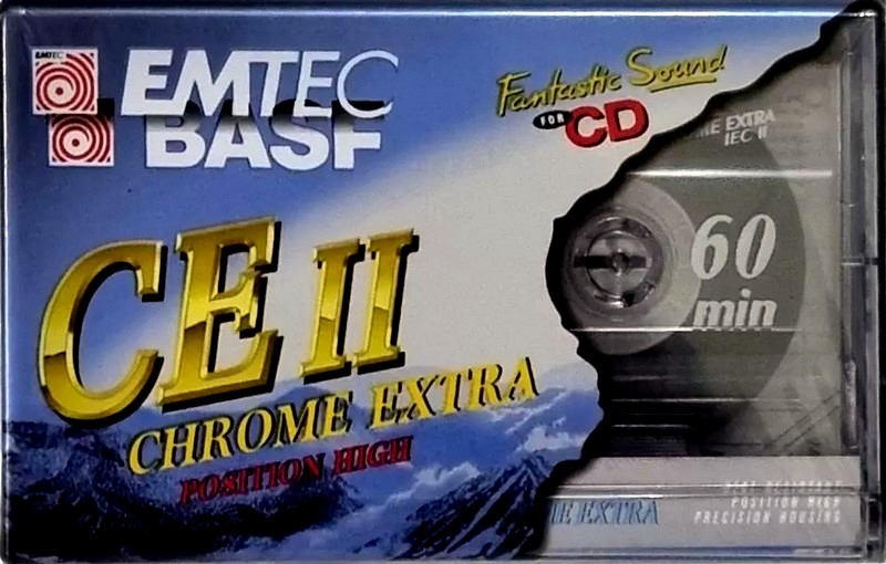 Compact Cassette BASF CE II Chrome Extra 60 Type II Chrome 1997 Brazil