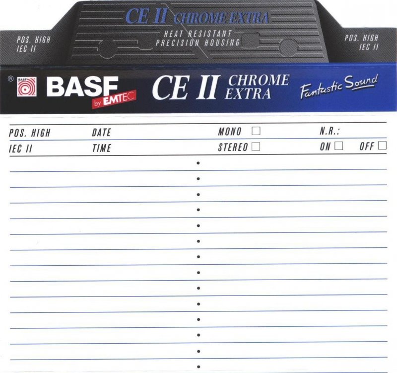 Compact Cassette BASF CE II Chrome Extra 60 Type II Chrome 1997 Brazil