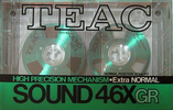 Compact Cassette Teac SOUND 46X 46 "46XGr" Type I Normal 1986 Japan
