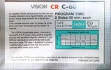 Compact Cassette Vision CR 60 Type II Chrome 1982 Europe