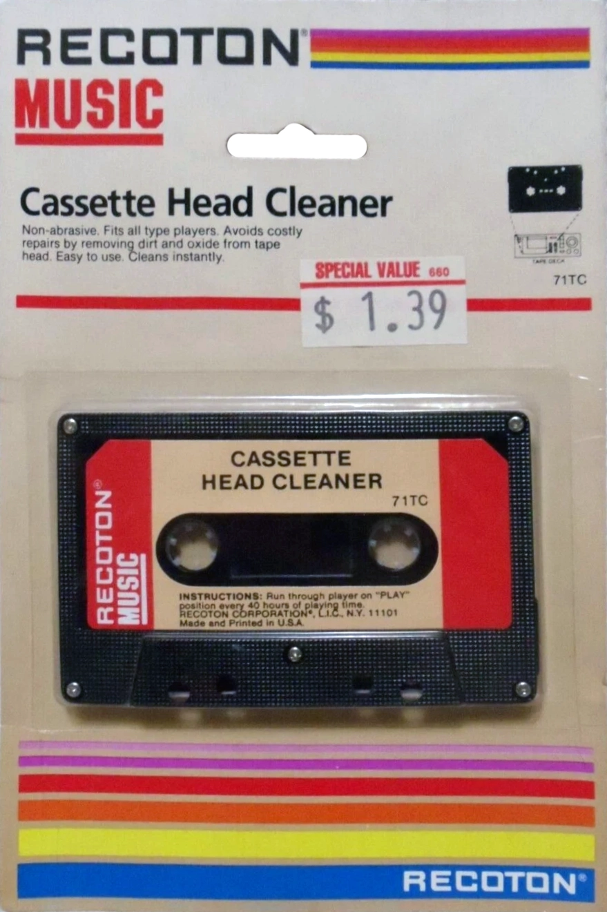 Blister Recoton "71TC" Cleaning Cassette 1985 USA
