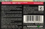 Compact Cassette Denon HD7 90 "HD7-90TE" Type II Chrome 1992 North America