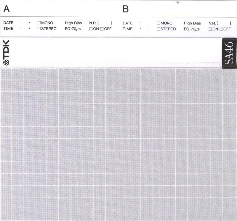 Compact Cassette TDK SA 46 "SA-46M" Type II Chrome 1990 Japan