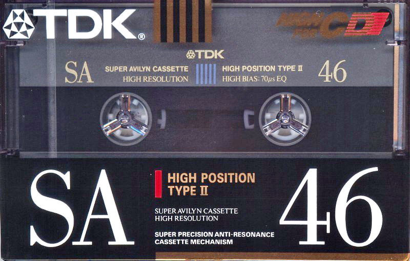 Compact Cassette TDK SA 46 "SA-46M" Type II Chrome 1990 Japan
