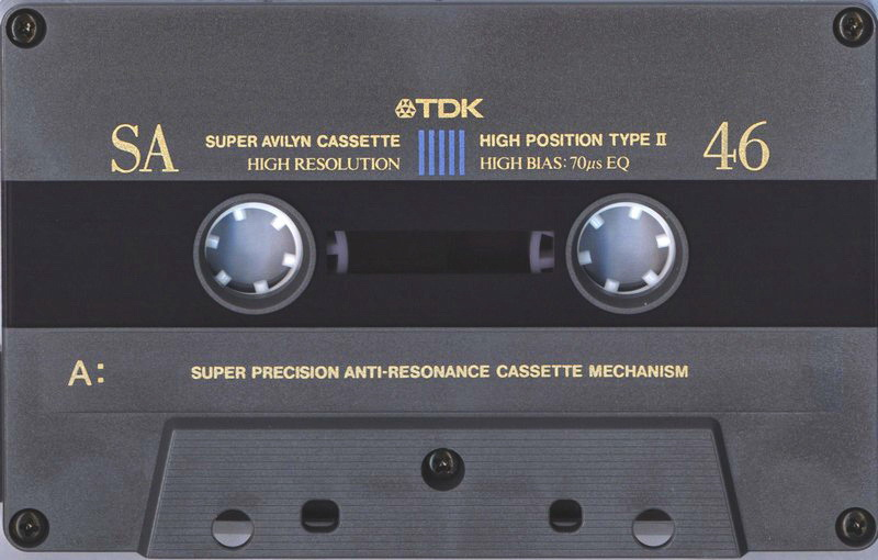 Compact Cassette TDK SA 46 "SA-46M" Type II Chrome 1990 Japan