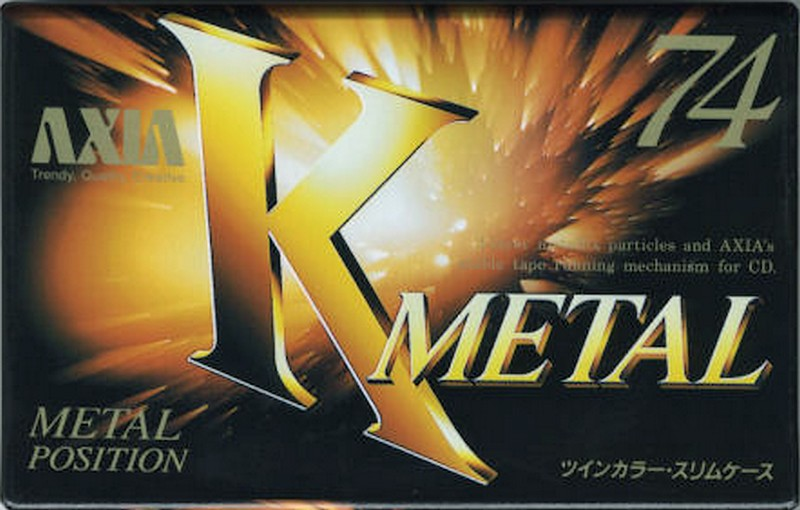 Compact Cassette AXIA K Metal 74 "KMB 74" Type IV Metal 1995 Japan