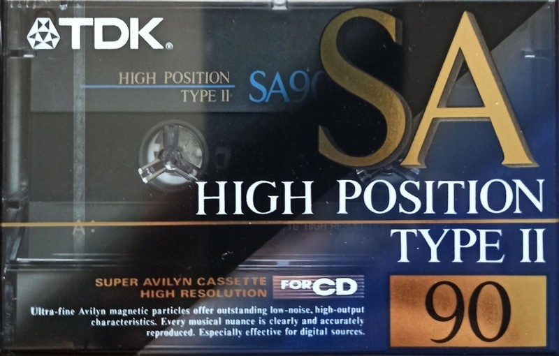 Compact Cassette TDK SA 90 "SA-90R" Type II Chrome 1992 Japan