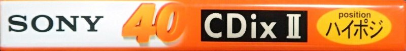 Compact Cassette Sony CDix II 40 "C-40CDX2D" Type II Chrome 1996 Japan