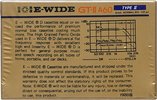 Compact Cassette E-Wide GT-II 60 "For Car Stereo" Type I Normal 1988 China