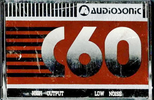 Compact Cassette Audiosonic 60 Type I Normal Hong Kong