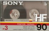 3 pack Sony HF 90 Type I Normal 1986 Europe