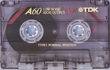 Compact Cassette TDK A 60 Type I Normal 1992 North America