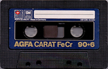 Compact Cassette AGFA CARAT 90+6 Type III Ferro Chrome 1979 Europe