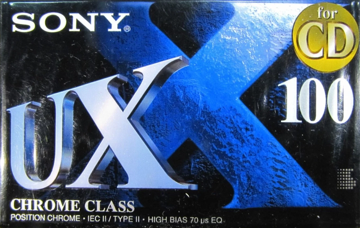 Compact Cassette Sony UX 100 "C-100UXC" Type II Chrome 1998 Europe
