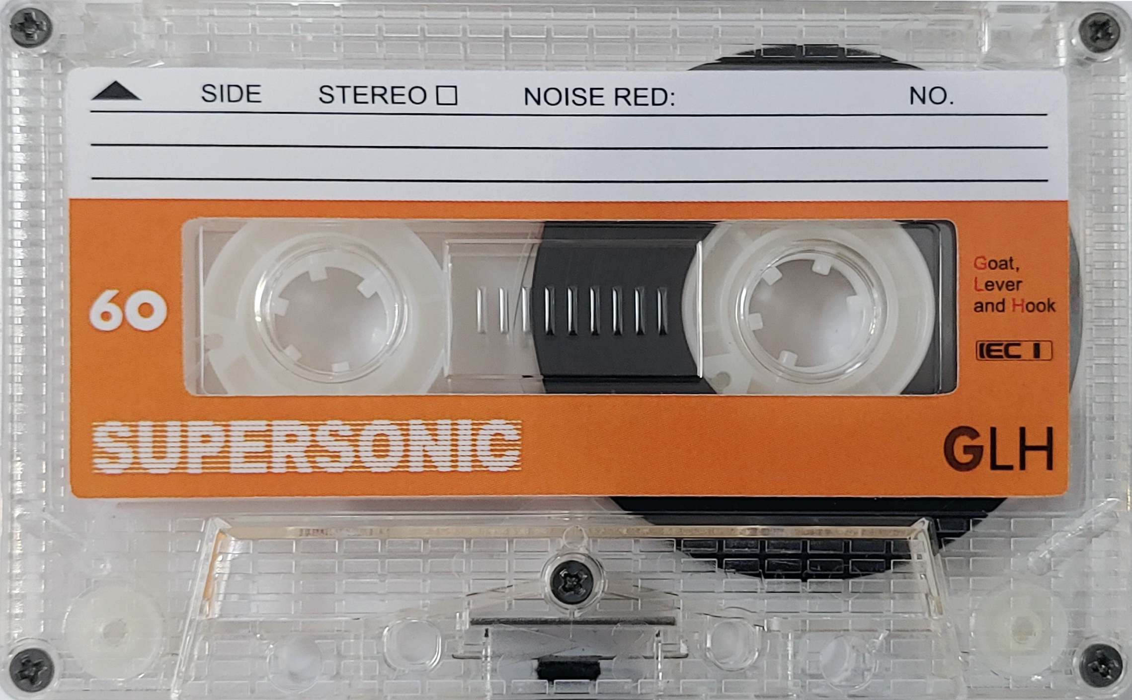 Compact Cassette CRUX Supersonic GLH 60 "Goat, Lever and Hook" Type I Normal 2024 Worldwide