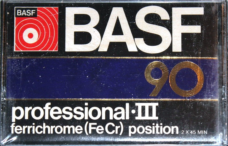 Compact Cassette BASF Professional III 90 Type III Ferro Chrome 1976 USA