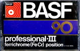 Compact Cassette BASF Professional III 90 Type III Ferro Chrome 1976 USA