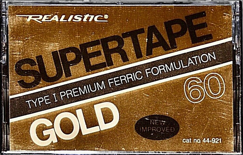 Compact Cassette SUPERTAPE Gold 60 "44-921" Type I Normal 1978 USA