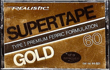 Compact Cassette SUPERTAPE Gold 60 "44-921" Type I Normal 1978 USA