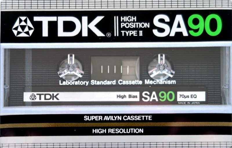 Compact Cassette TDK SA 90 Type II Chrome 1983 Australia, Europe