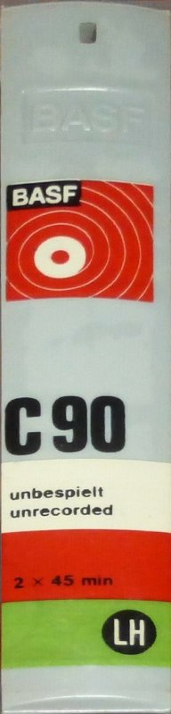 Compact Cassette BASF LH 90 "Plastic case" Type I Normal 1971 Europe