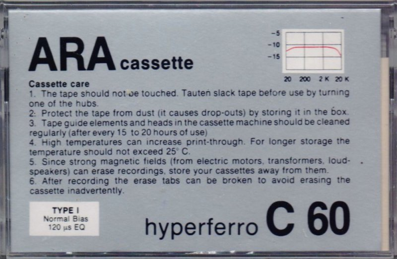 Compact Cassette Ara 60 Type I Normal