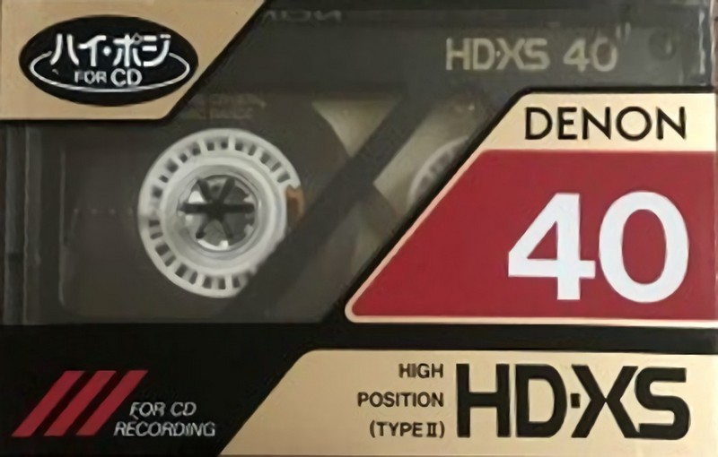 Compact Cassette Denon HD-XS 40 "HD-XS40P" Type II Chrome 1989 Japan