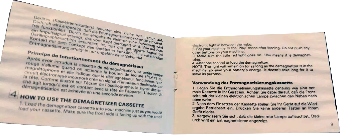 Compact Cassette CleanMaster "KC-06" Head Demagnetiser Unknown Country
