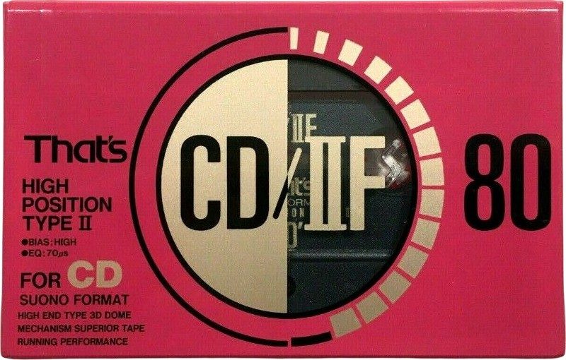 Compact Cassette Thats CD-IIF 80 Type II Chrome 1991 Japan
