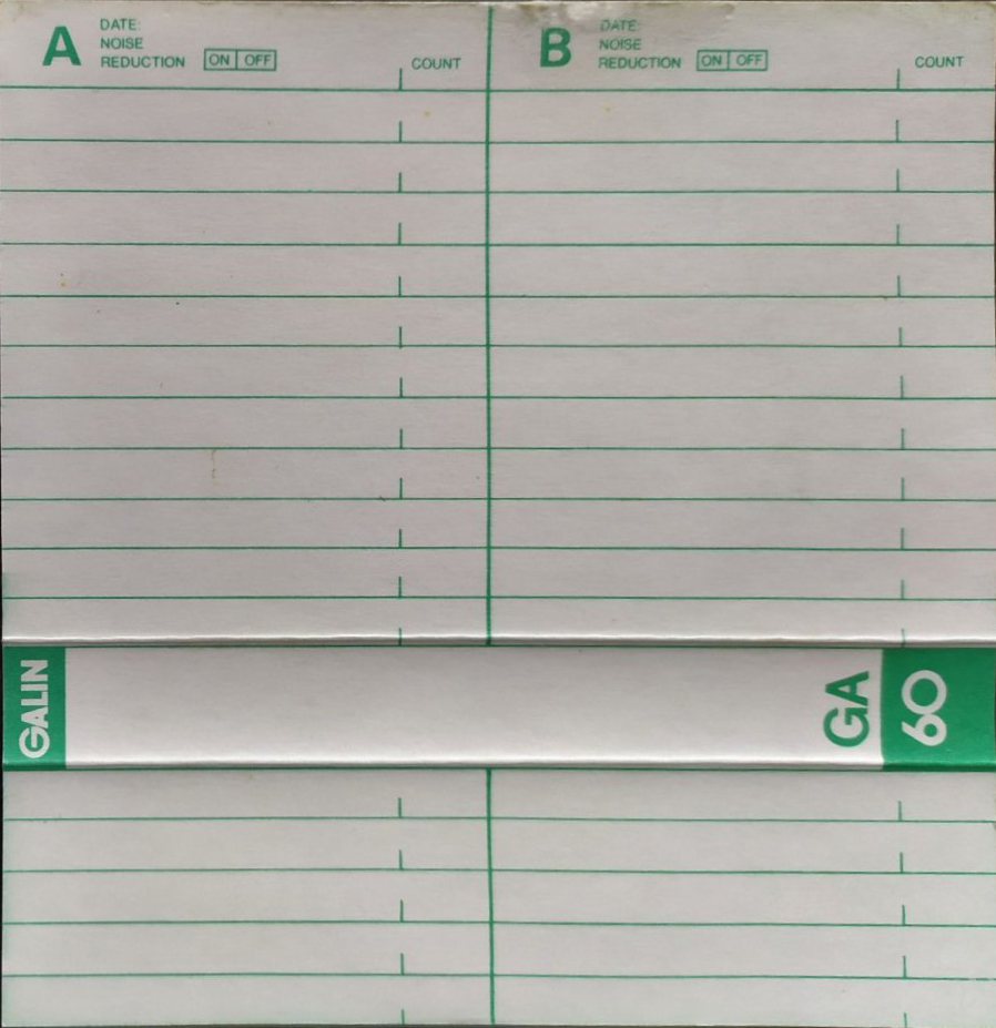 Compact Cassette Galin GA 60 Type I Normal 1990 China