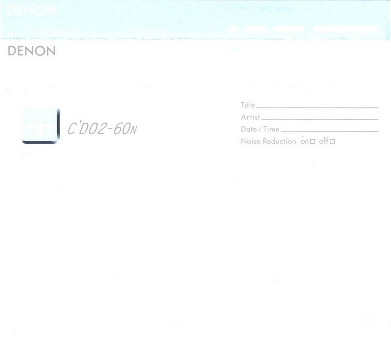 Compact Cassette Denon CDo 2 60 "C-DO 2 60N" Type II Chrome 1997 Japan